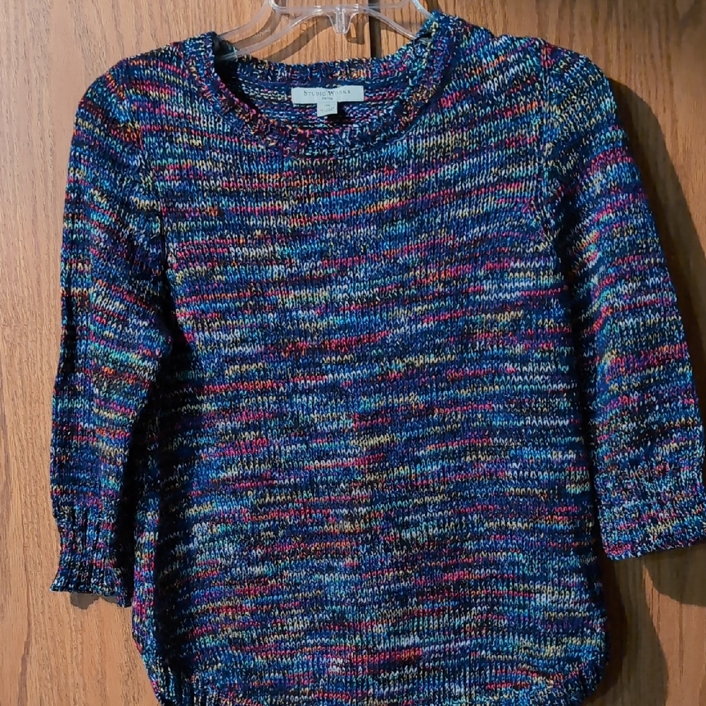 Studio Works Colorful Knit Women's Sweater